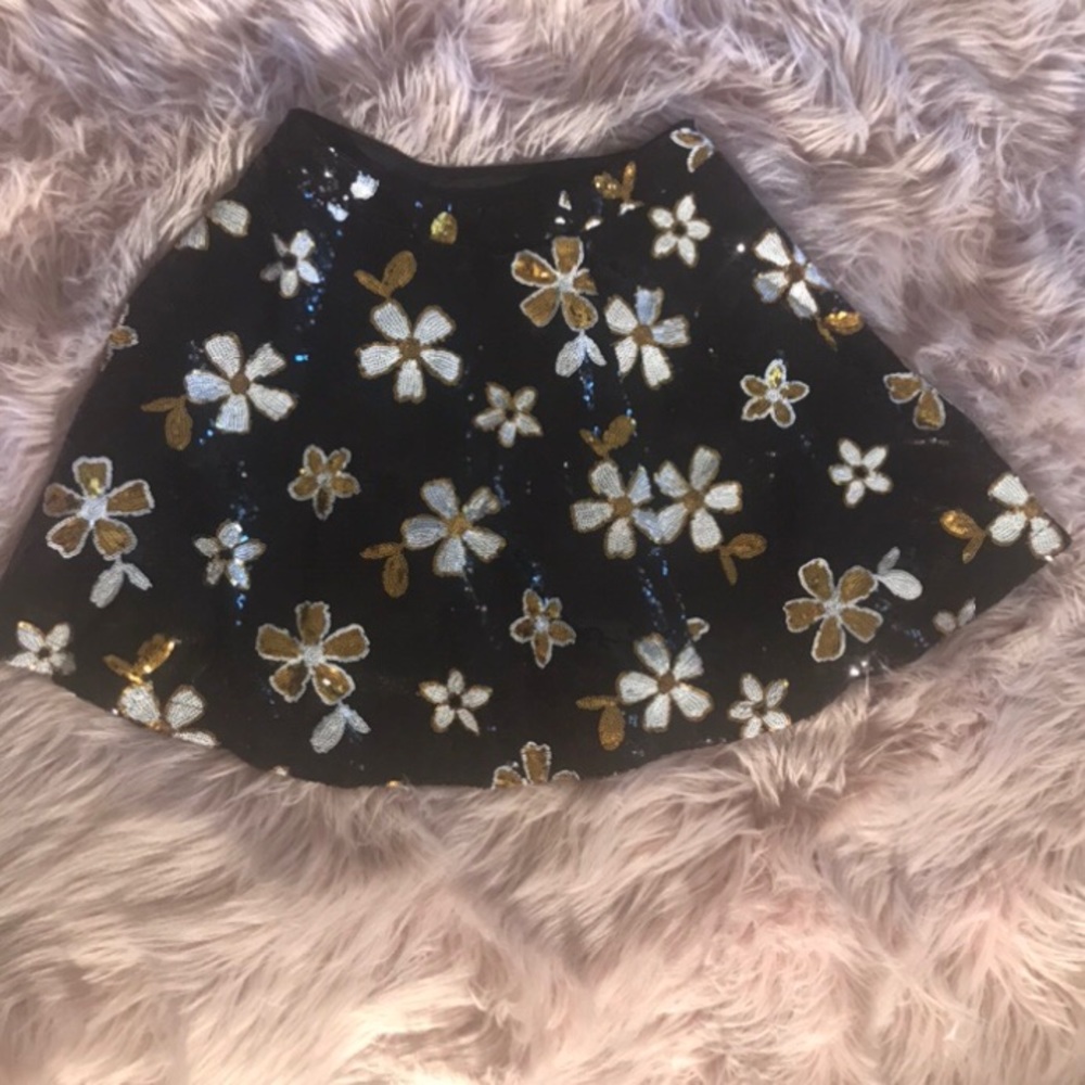 Nasty Gal sequin floral skirt